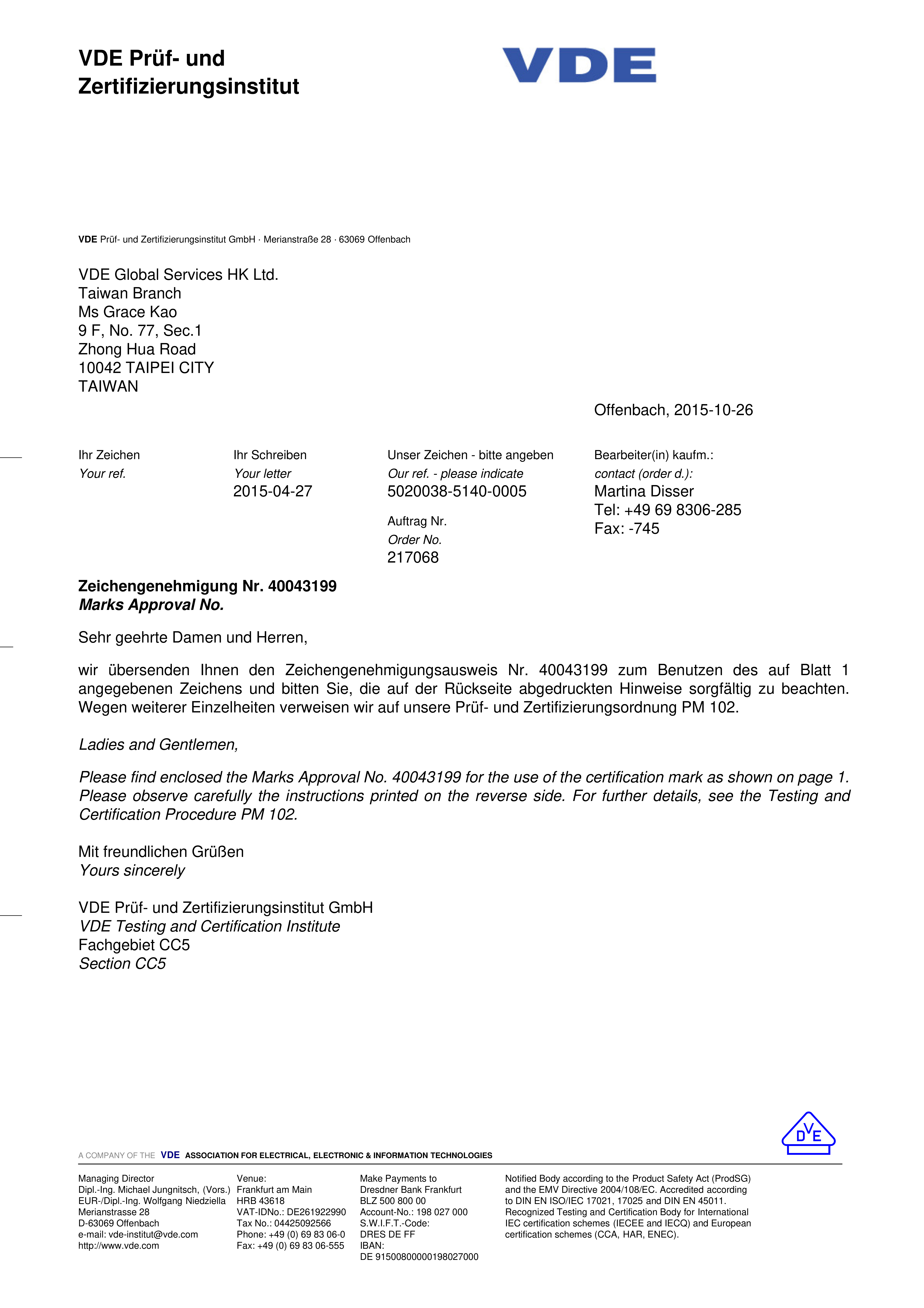 VDE Certification